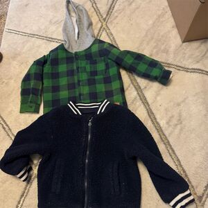 Buffalo David Bitton Kids Green Plaid and Black Jackets